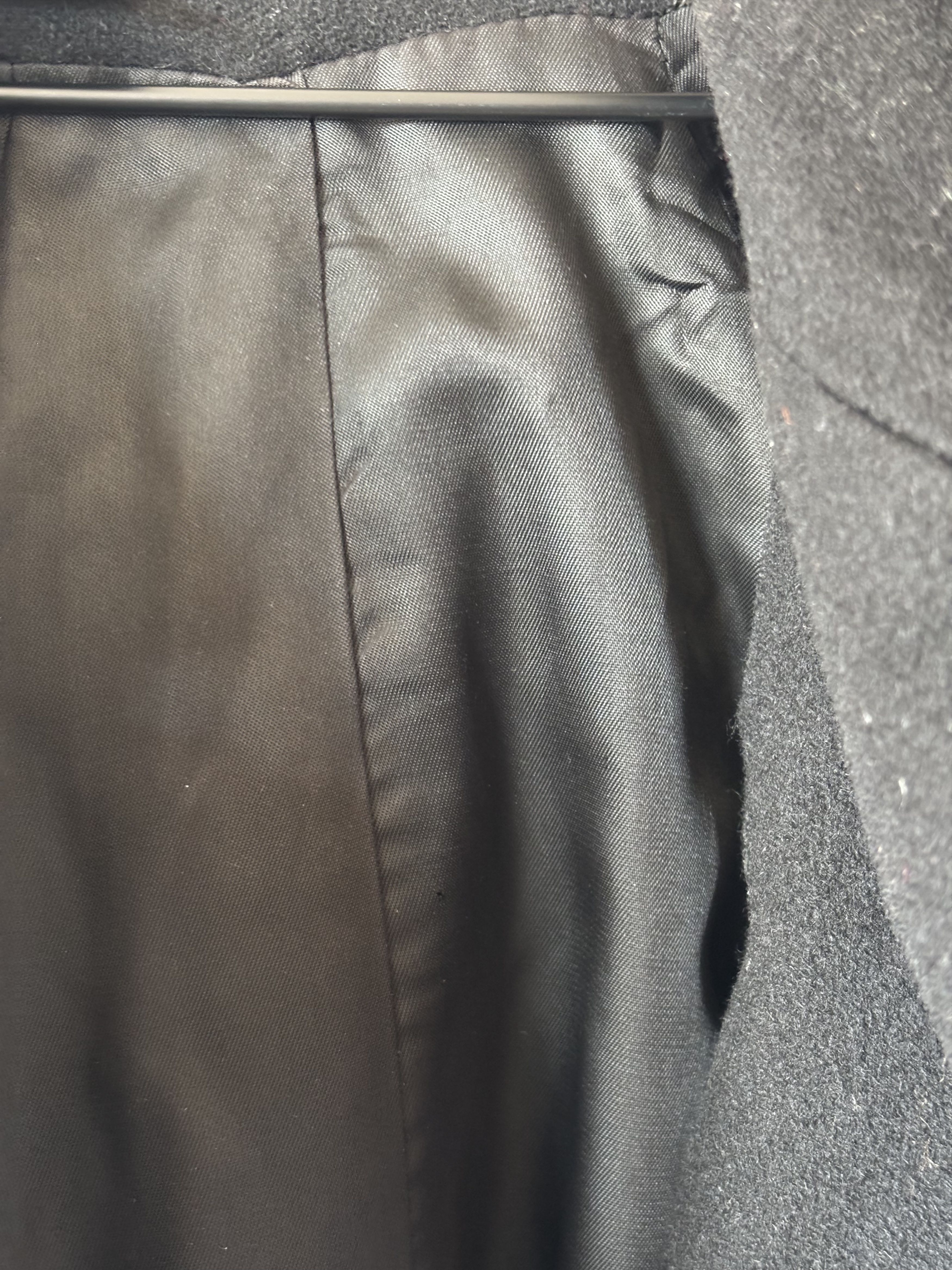 Vintage Vintage Hooded Black Wool Coat Mink Fur Trim Coat 8 Size M / US 6-8 / IT 42-44 - 6 Thumbnail