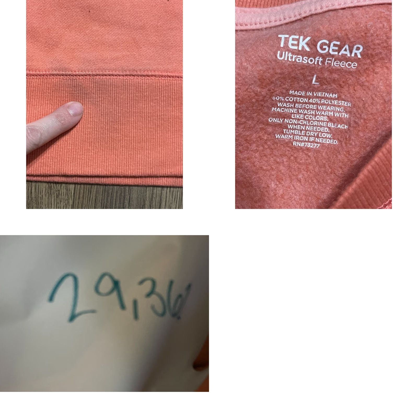 Tek Gear Tek Gear Sweater Women's Size L Orange Ultrasoft Fleece Pullover Regular Crew Neck Long Sleeve Size L / US 10 / IT 46 - 8 Thumbnail