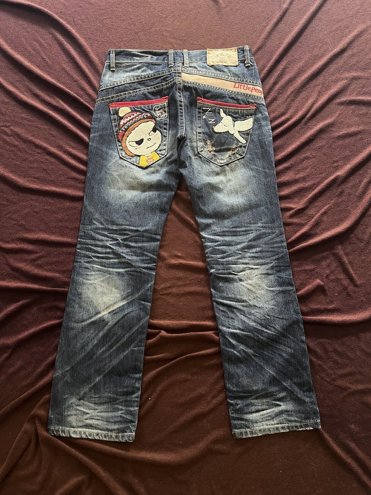 Japanese Brand ❤️‍🔥 OPEN BINDING OFFER ❤️‍🔥yoshitomo Nara Lolita Faded Jeans Size US 31 - 1 Thumbnail