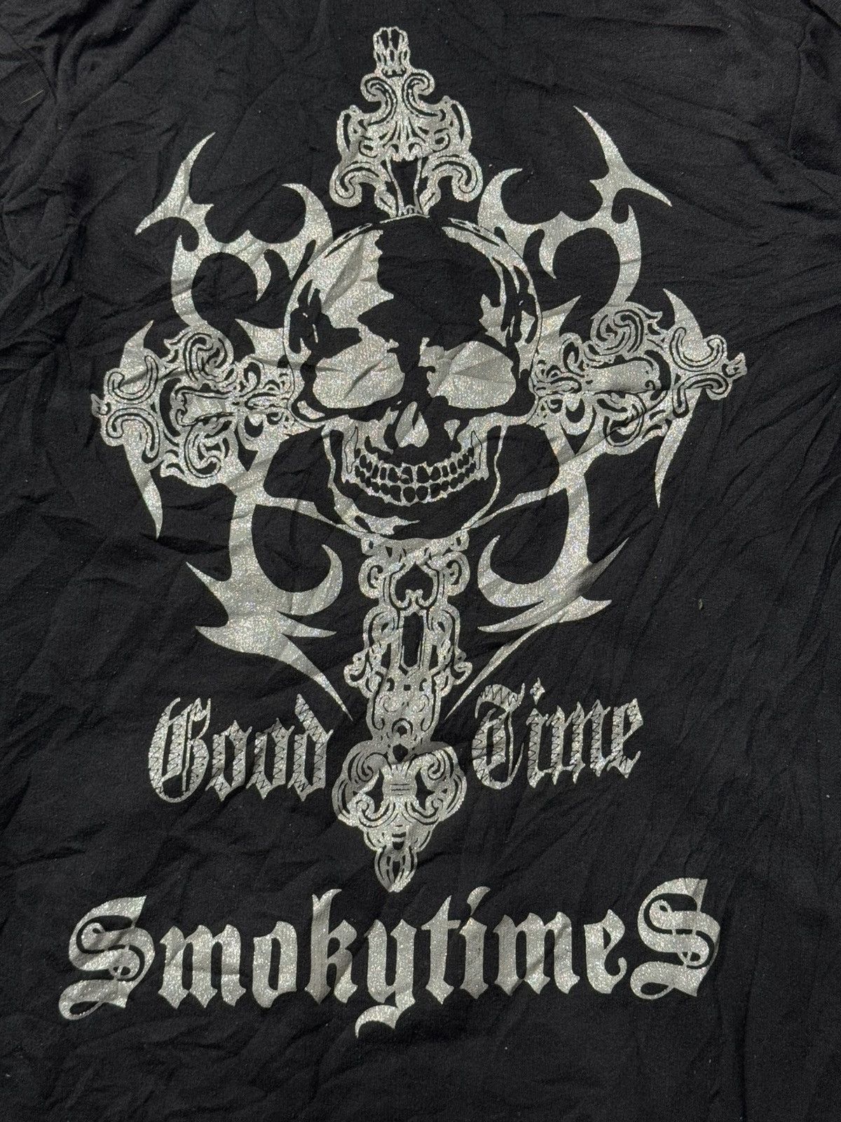 20471120 × Hysteric Glamour × Japanese Brand Gothic Skulls Poem Japanese Hoodie Blue Gtrive Size US S / EU 44-46 / 1 - 7 Thumbnail
