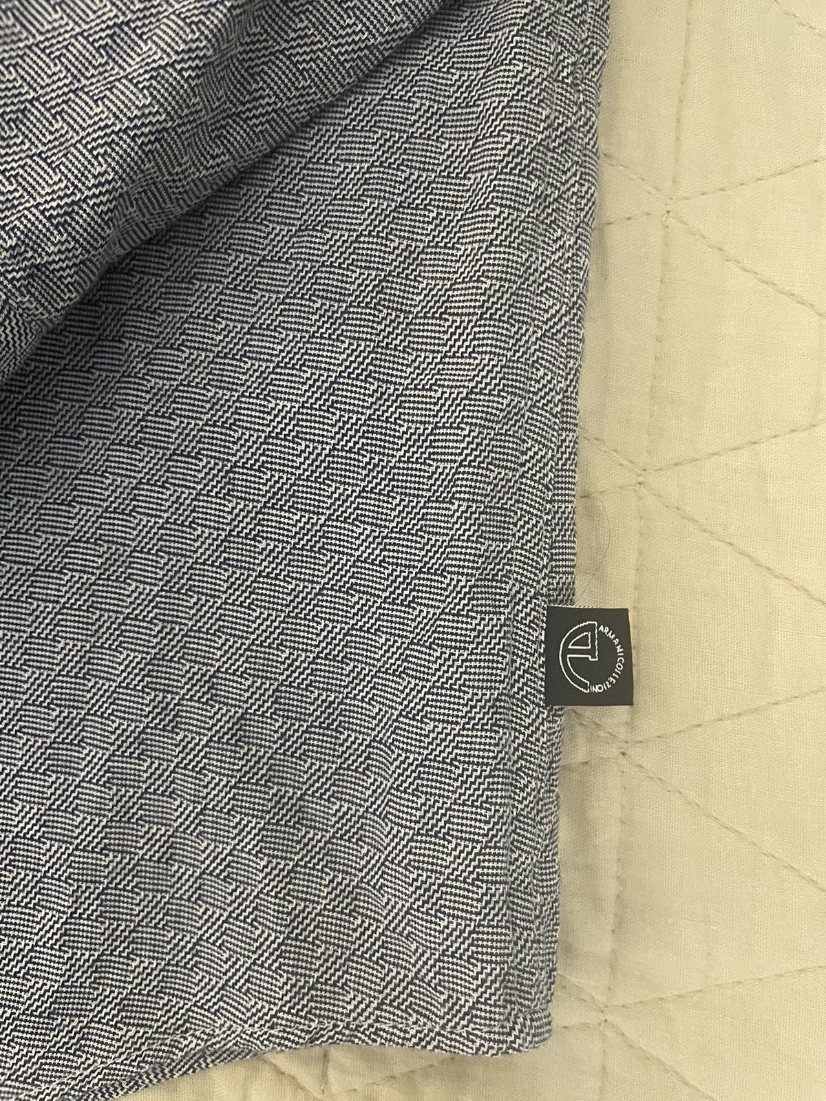 Armani Collezioni Subtle Woven Check Sport Shirt Size US XL / EU 56 / 4 - 3 Thumbnail