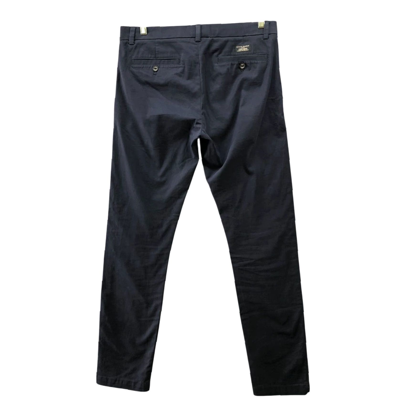 Banana Republic VINTAGE Banana Republic Fulton Skinny Chino Pant Mens 32x34 Navy Blue Stretch Slim Flat Front 32 Regular Blue Size US 32 / EU 48 - 2 Thumbnail