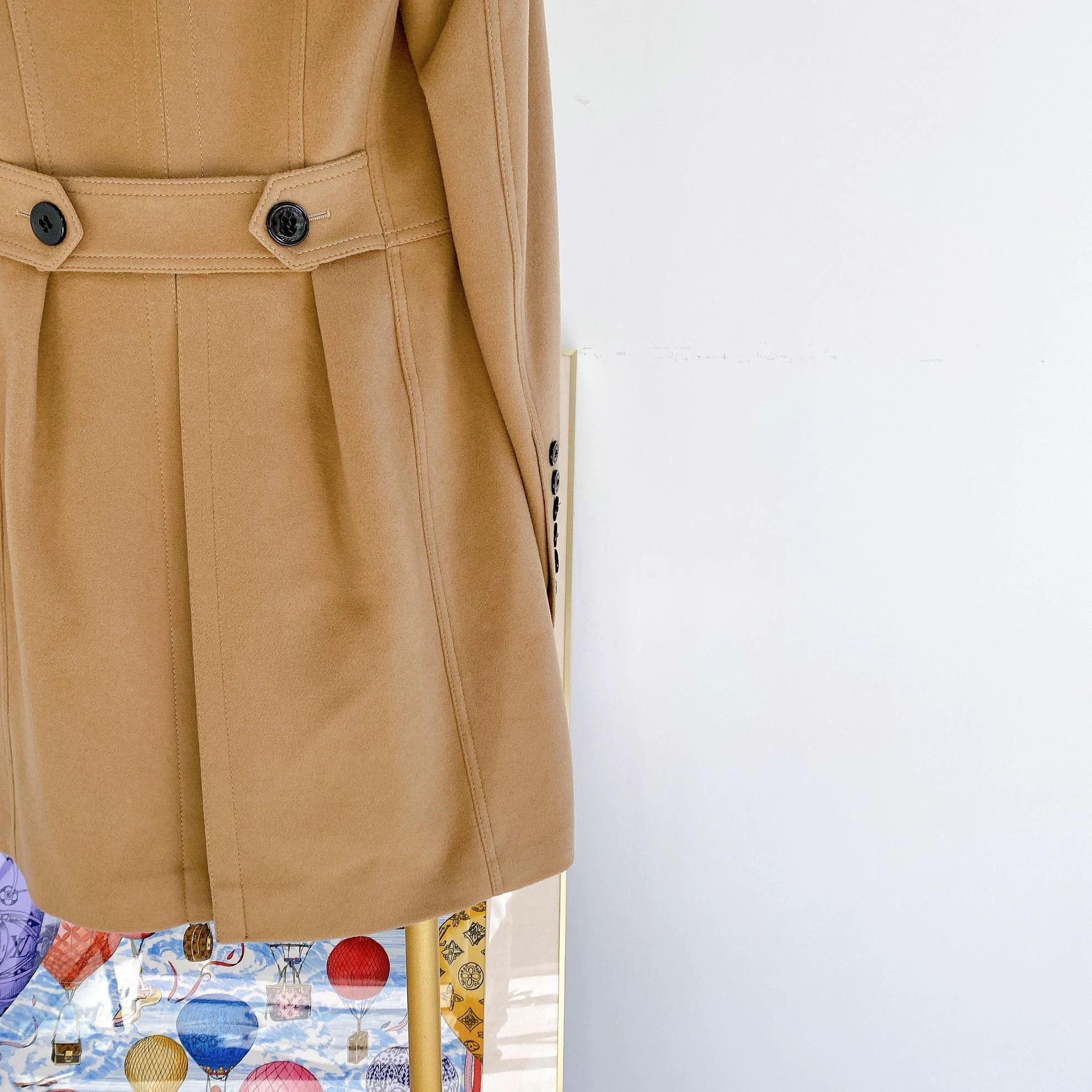 Burberry Burberry Khaki Wool Coat UK4 New With Tags Size XS / US 0-2 / IT 36-38 - 6 Thumbnail