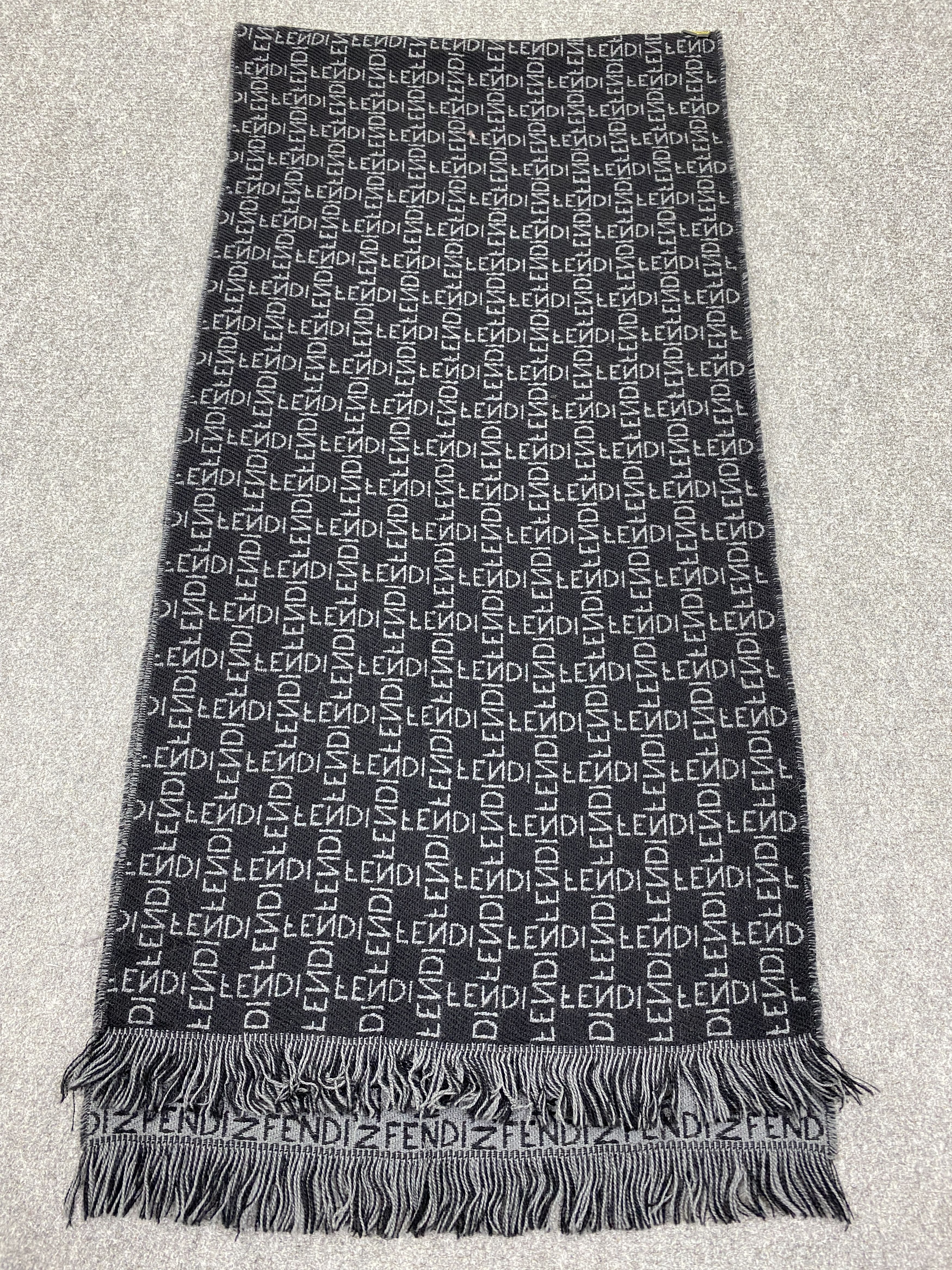 Fendi Vintage Fendi Zucca Monogram Scarf Muffler Neckwear SC0081 Size ONE SIZE - 4 Thumbnail