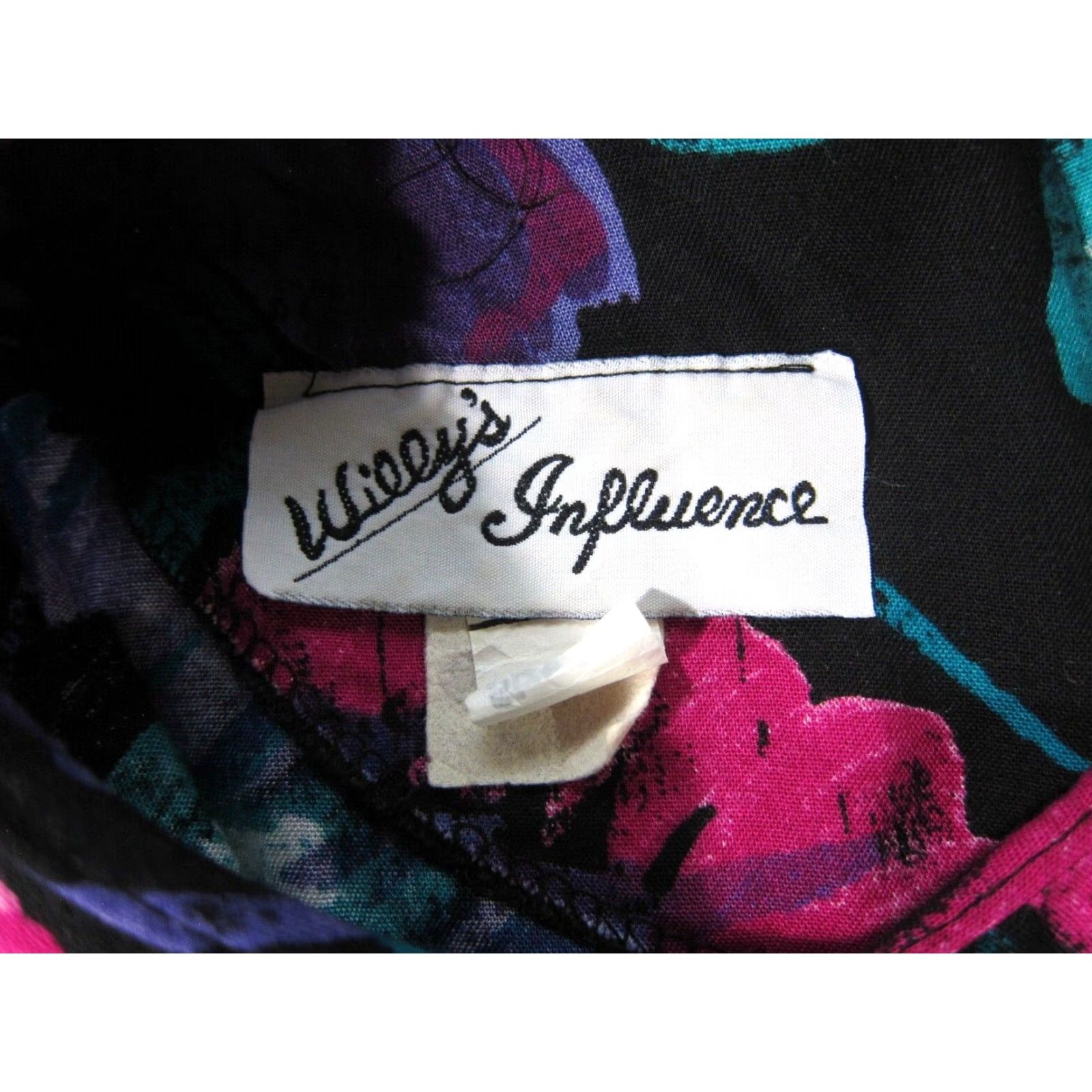 Vintage Willy's Influence 70's Floral Dress L Maxi Sleeveless Pink Green Purple Pocket Belted 100% Floral Retro Women’s Dress L Womens Size L / US 10 / IT 46 - 5 Thumbnail