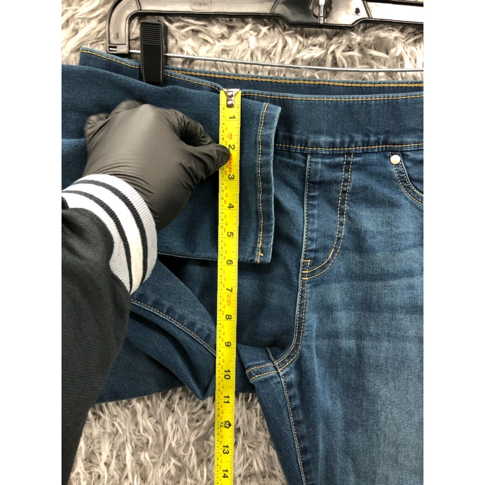 Vintage Falls Creek Jeans Jegging Size 12 Womens Medium Blue Denim 5-Pocket Regular Waist 32 in Inseam 28 in Shirt? Size 34" / US 12 / IT 48 - 4 Thumbnail