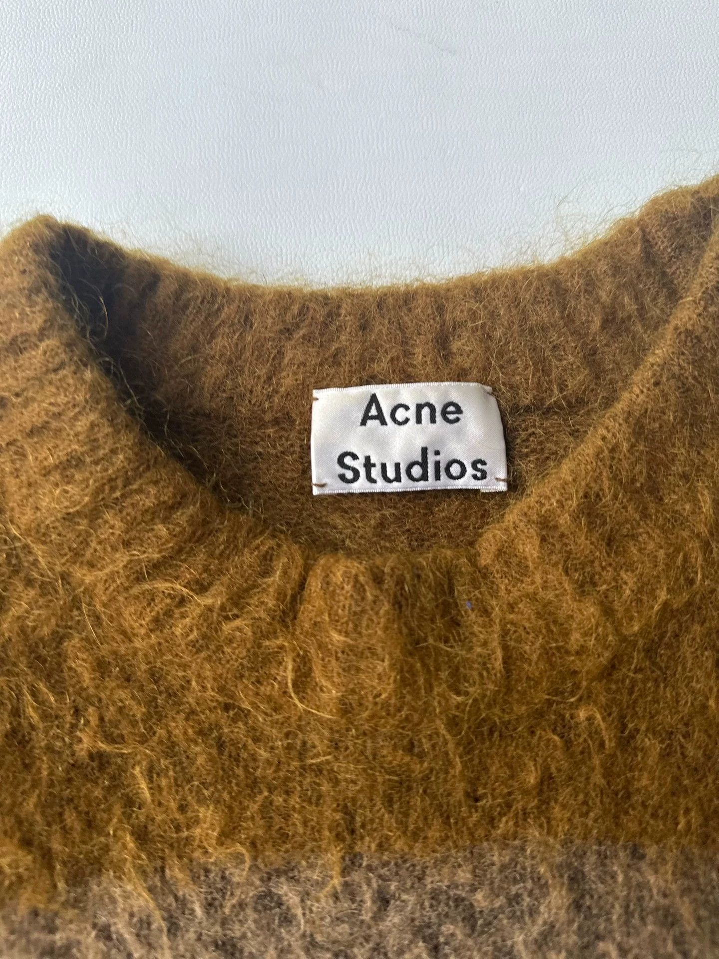 Acne Studios Acne Studios Colorblock Tan Mohair Sweater XXS Size US XXS / EU 40 - 2 Thumbnail