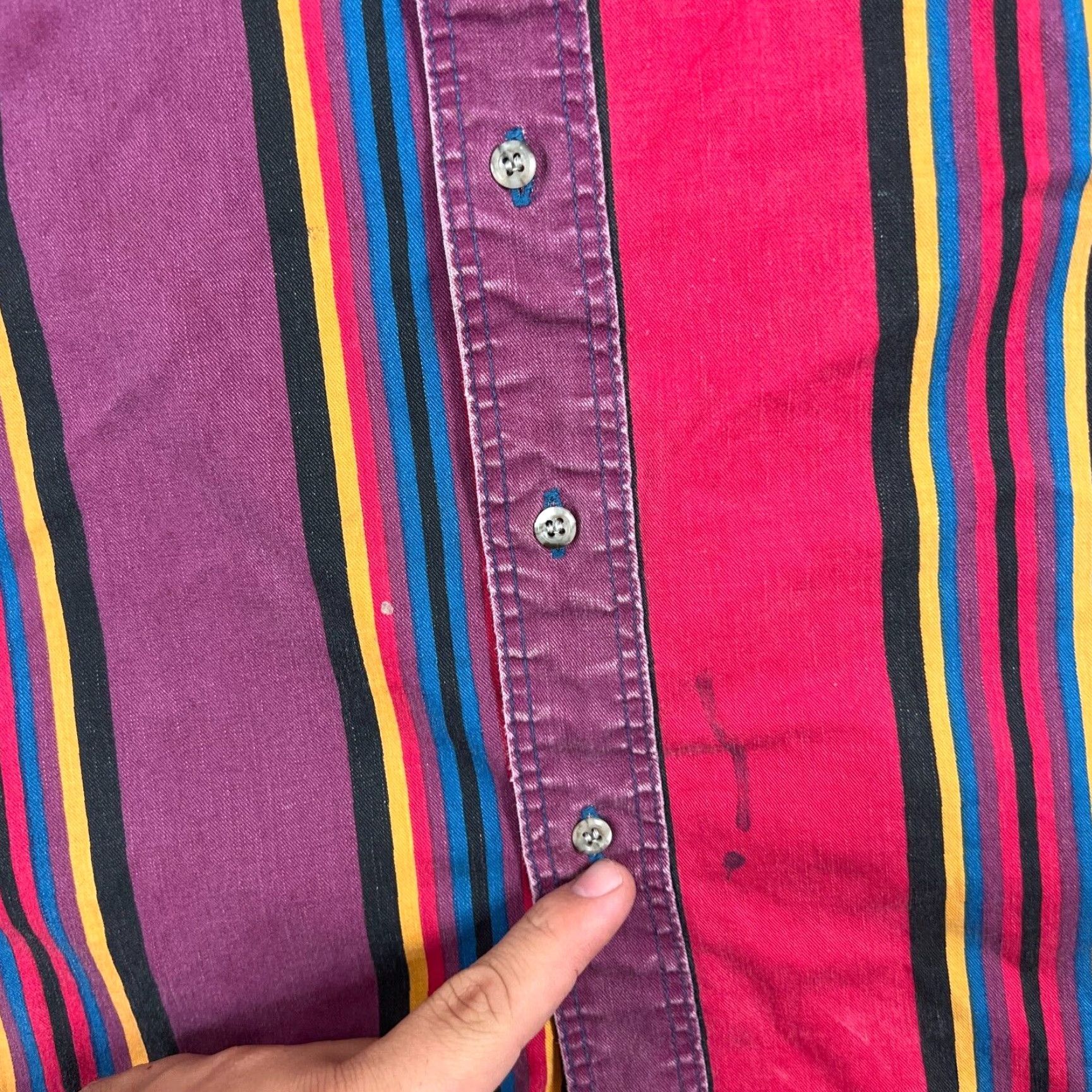 Wrangler Vintage Wrangler Shirt Mens 17/35 XL Striped Western Brushpopper Cowboy Rodeo Size US XL / EU 56 / 4 - 2 Thumbnail