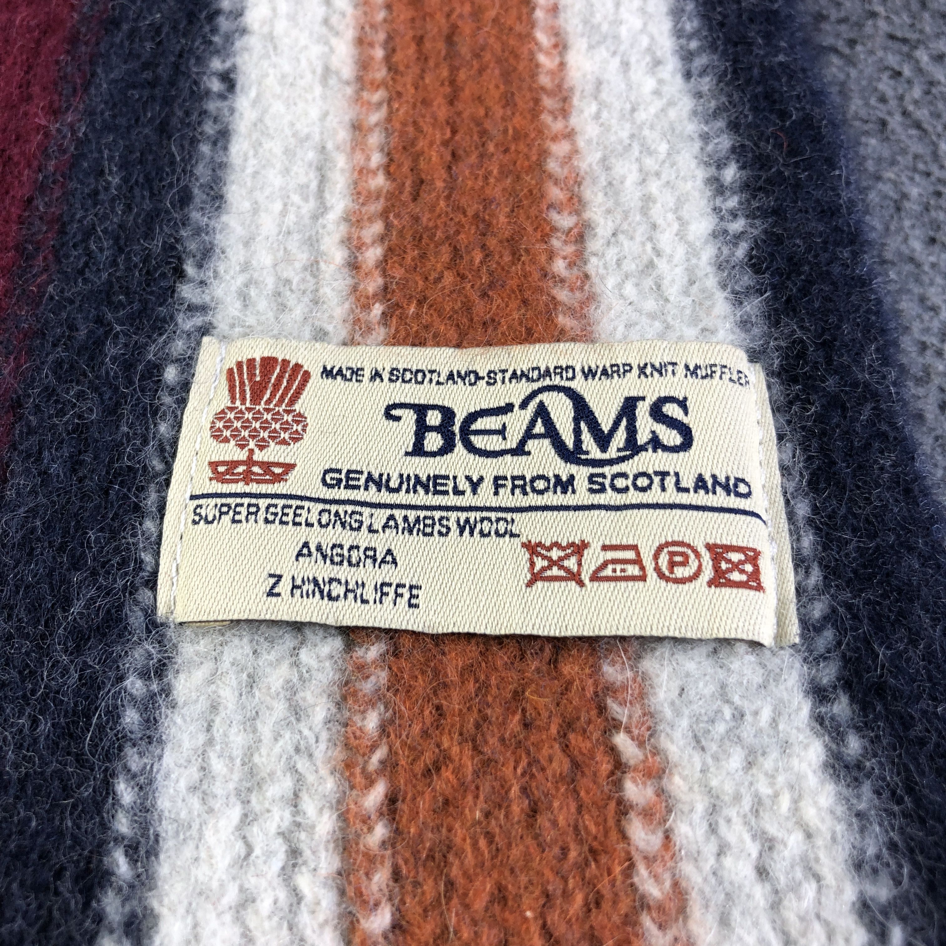Beams Plus Beams Striped Angora Scarf Muffler Neckwear V2757 Size ONE SIZE - 4 Thumbnail