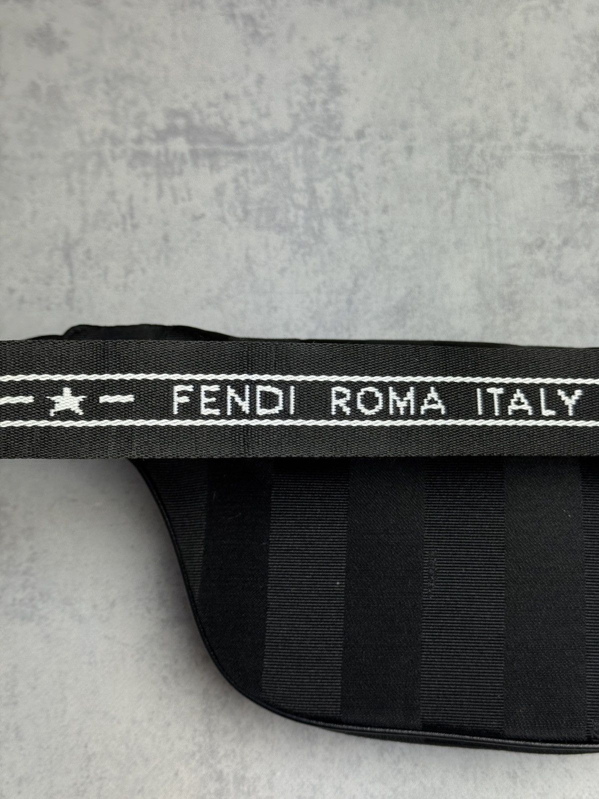 Fendi Nylon Pouch Luxury Sling Logo Banan Shoulder Y2K Bag