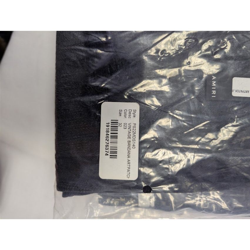 Amiri o1rshd1 Vintage Bandana Artpatch Skinny Denim Jeans in Black Size US 32 / EU 48 - 22 Thumbnail