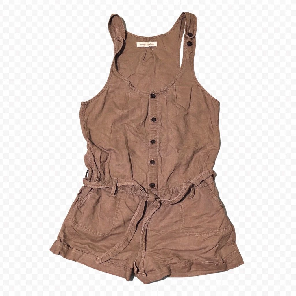 Abercrombie & Fitch Linen Jumpsuit Size 32" / US 10 / IT 46 - 1 Thumbnail