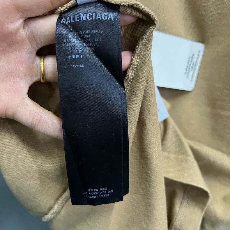 Balenciaga Balenciaga Khaki Embroidered Logo Short Sleeve Size US L / EU 52-54 / 3 - 5 Thumbnail