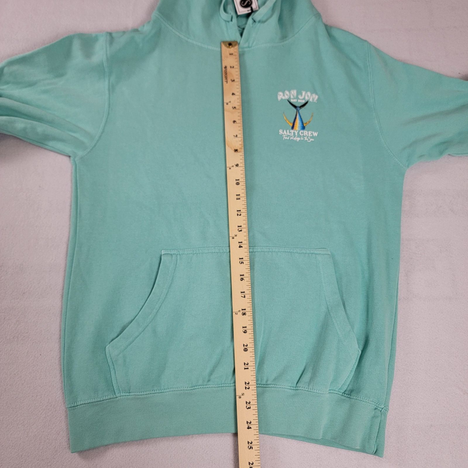 Ron Jon Surf Shop Salty Crew x Ron Jon Surf Shop Hoodie Women Sz M Green (665) Size M / US 6-8 / IT 42-44 - 7 Thumbnail