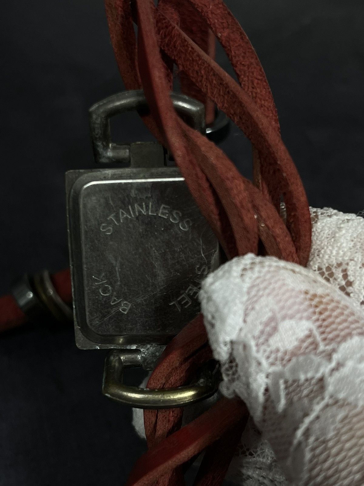 Jewelry × Vintage Vintage Red Leather Wrap Watch, Unique Boho Style Size ONE SIZE - 15 Thumbnail