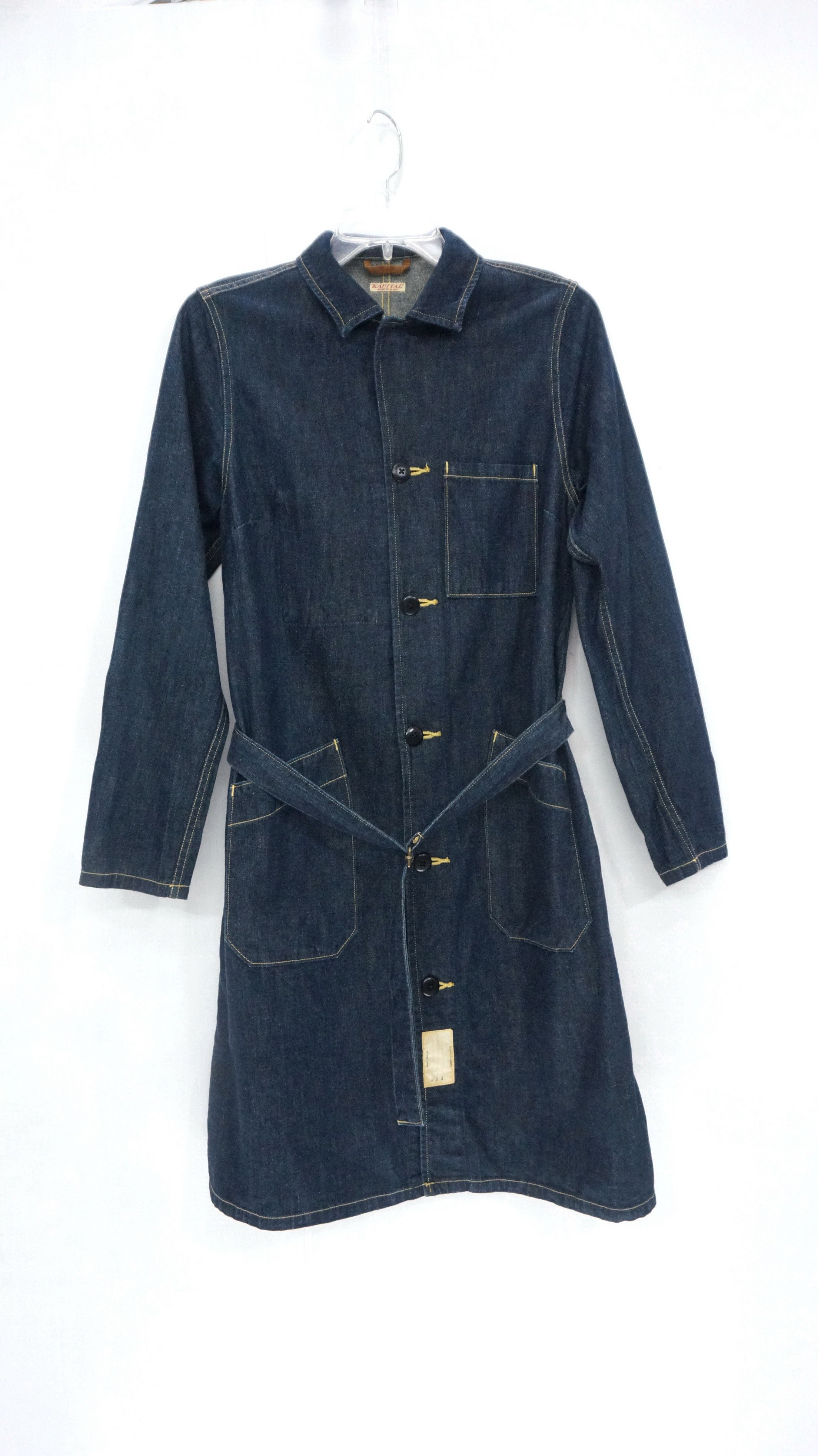 Japanese Brand KAPITAL Denim Shop Coat Indigo Size S / US 4 / IT 40 - 1 Thumbnail