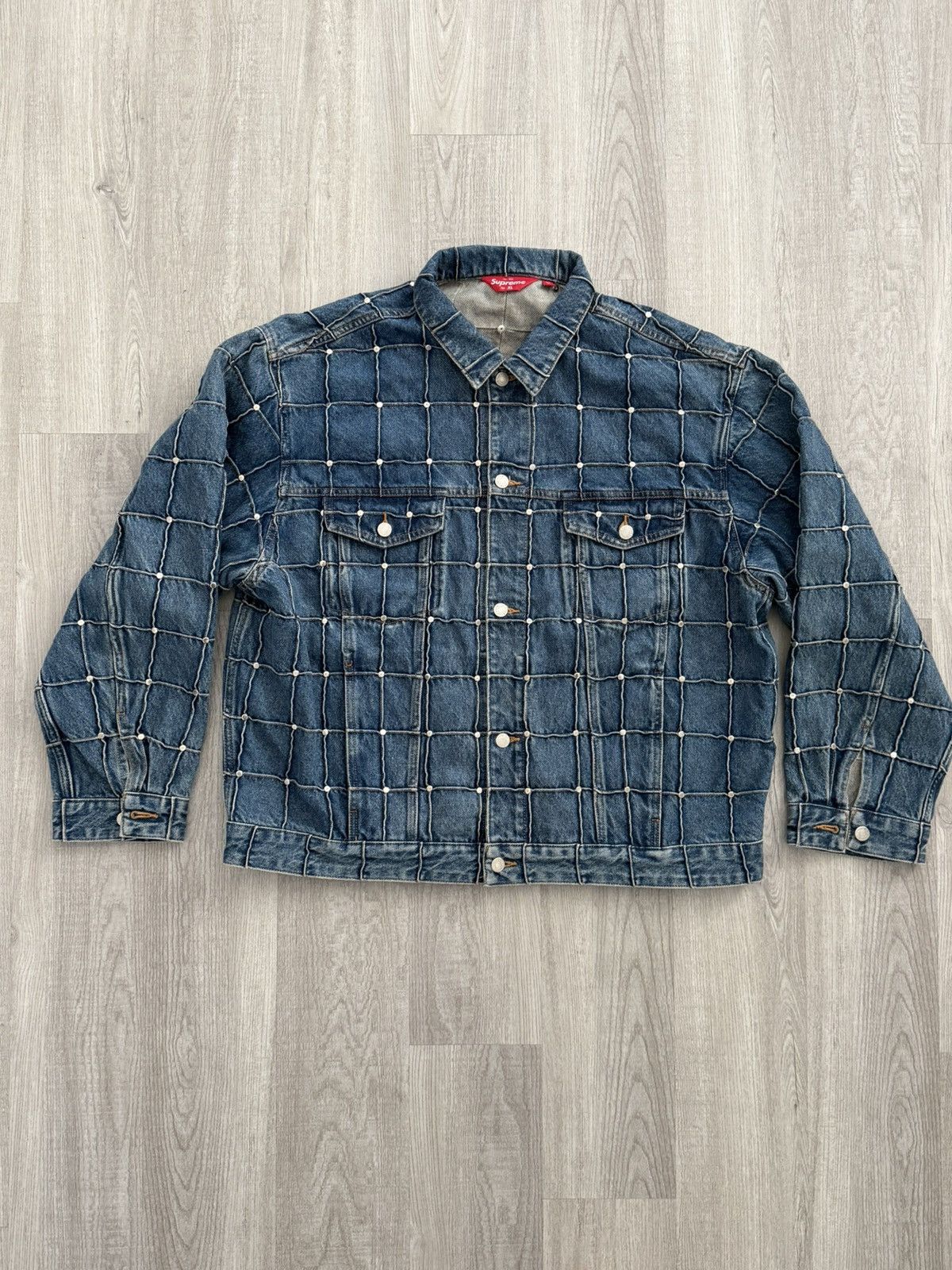 Supreme Studded Denim Trucker Jacket XL DS