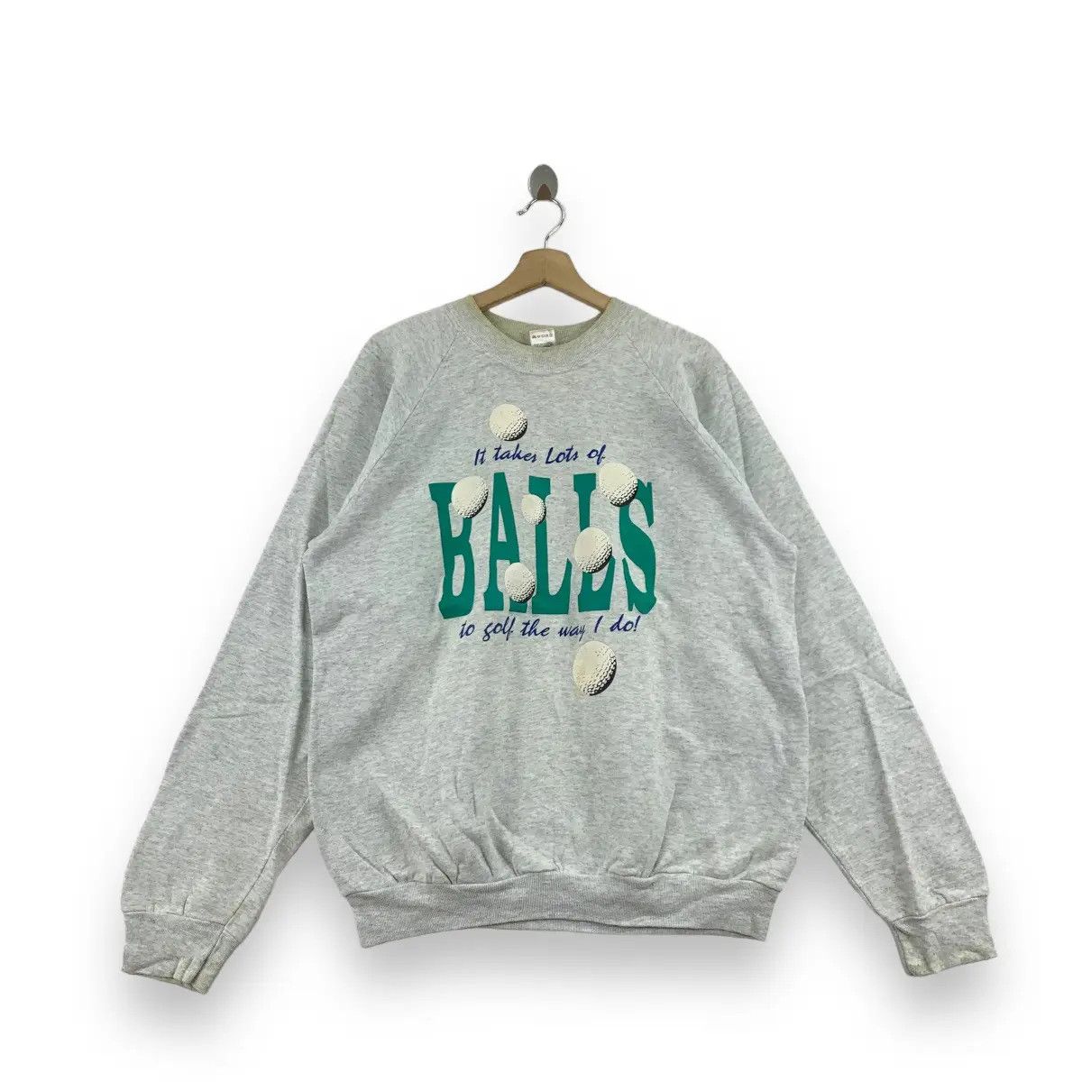 Vintage Vintage 90’ TAKE A LOT OF BALLS Golf Dare Sweatshirt Size US XL / EU 56 / 4 - 1 Thumbnail