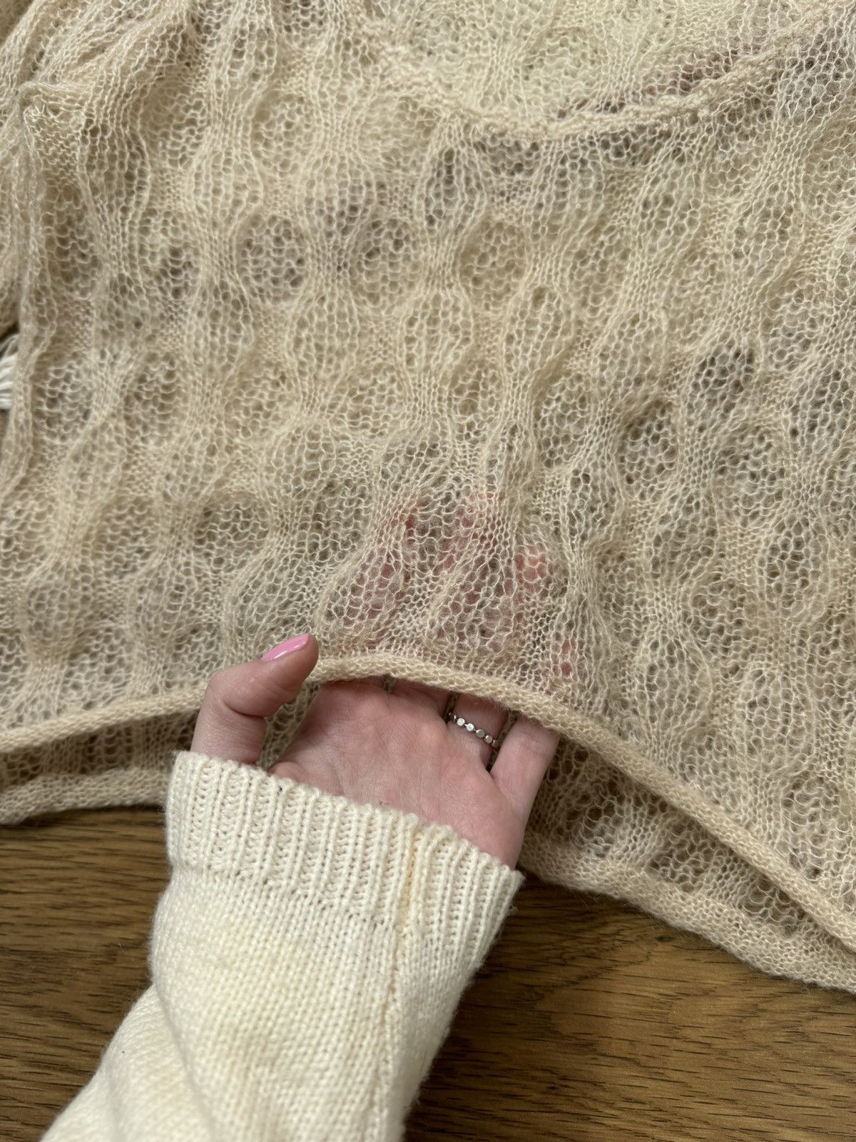 Vintage VINTAGE MESH KNITTED WEB SWEATER Size M / US 6-8 / IT 42-44 - 5 Thumbnail