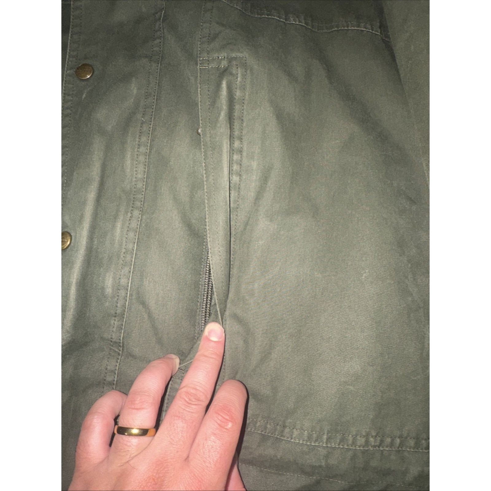 L.L. Bean × Vintage Vintage LL Bean Chore Jacket Olive XXL Detachable Hood 26x32 Size US XL / EU 56 / 4 - 5 Thumbnail