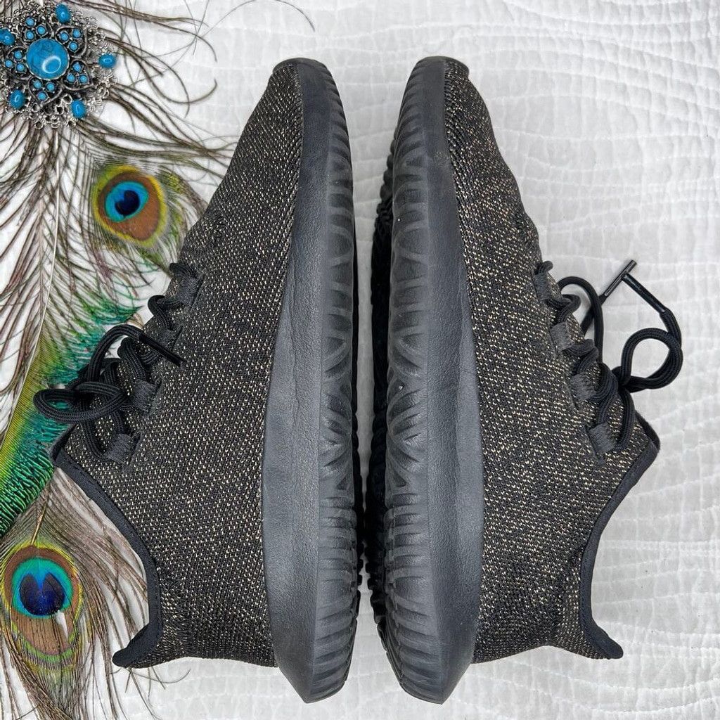 Adidas Adidas Mens 5 BLACK GOLD Tubular Shadow Knit Shoes Sneakers Size US 5 / EU 37 - 2 Thumbnail