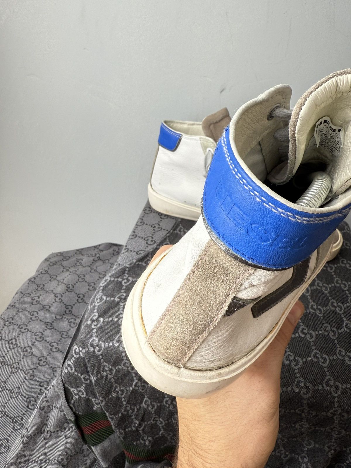 Diesel Vintage Diesel High Top Design Suede Sneakers Size US 8 / EU 41 - 8 Thumbnail