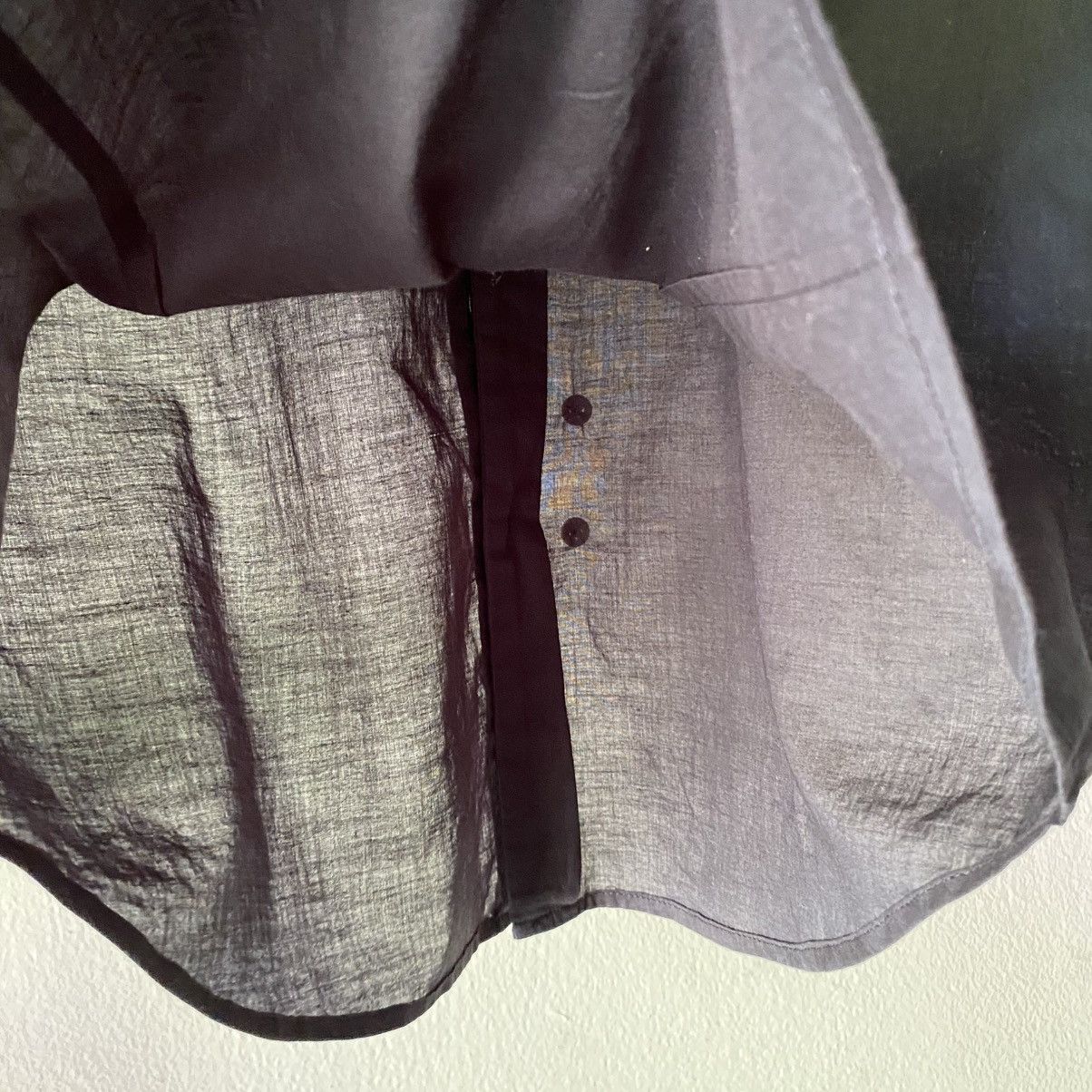 Sunao Kuwahara Sunao kuwahara Black textured shirt with mixed buttons Size M / US 6-8 / IT 42-44 - 14 Thumbnail
