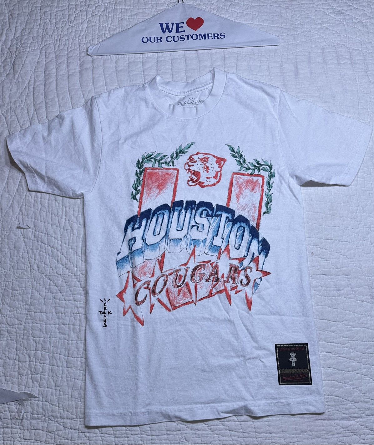 Mitchell & Ness × NCAA × Travis Scott Travis Scott Mitchell and Ness Houston Tee/ Small Size US S / EU 44-46 / 1 - 1 Thumbnail