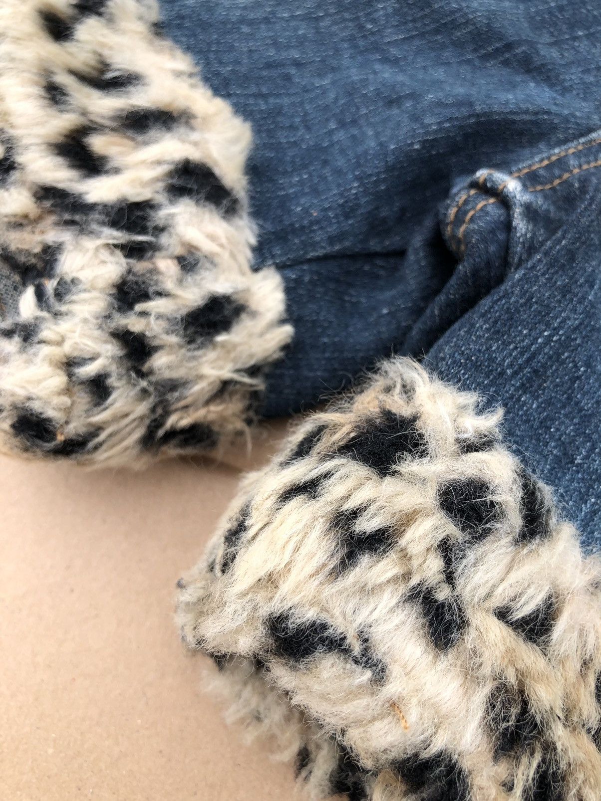 Vintage Colza Japanese Brand Y2k Leopard Fur Faux Sexy Hotpants Size 31" - 5 Thumbnail