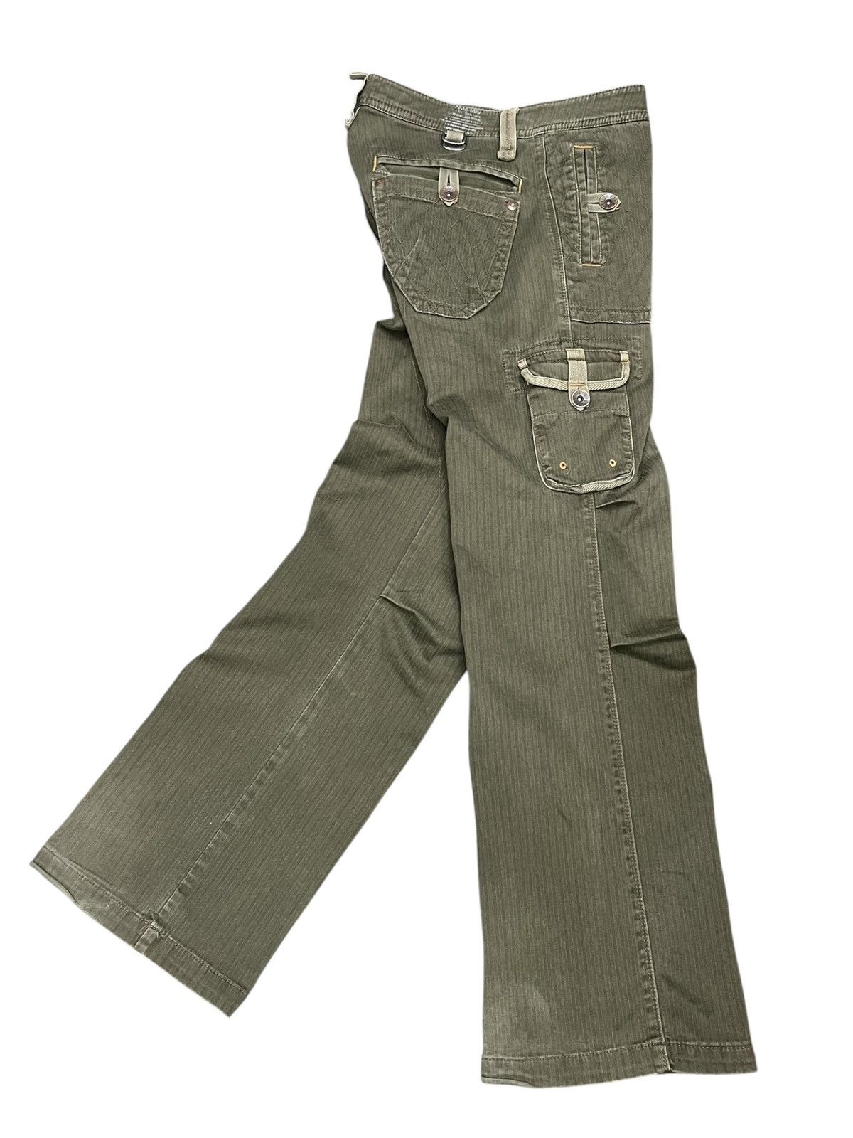 Edwin Vintage Edwin 505 Cargo Flare Pants Y2K Harajuku Military Size US 32 / EU 48 - 6 Thumbnail