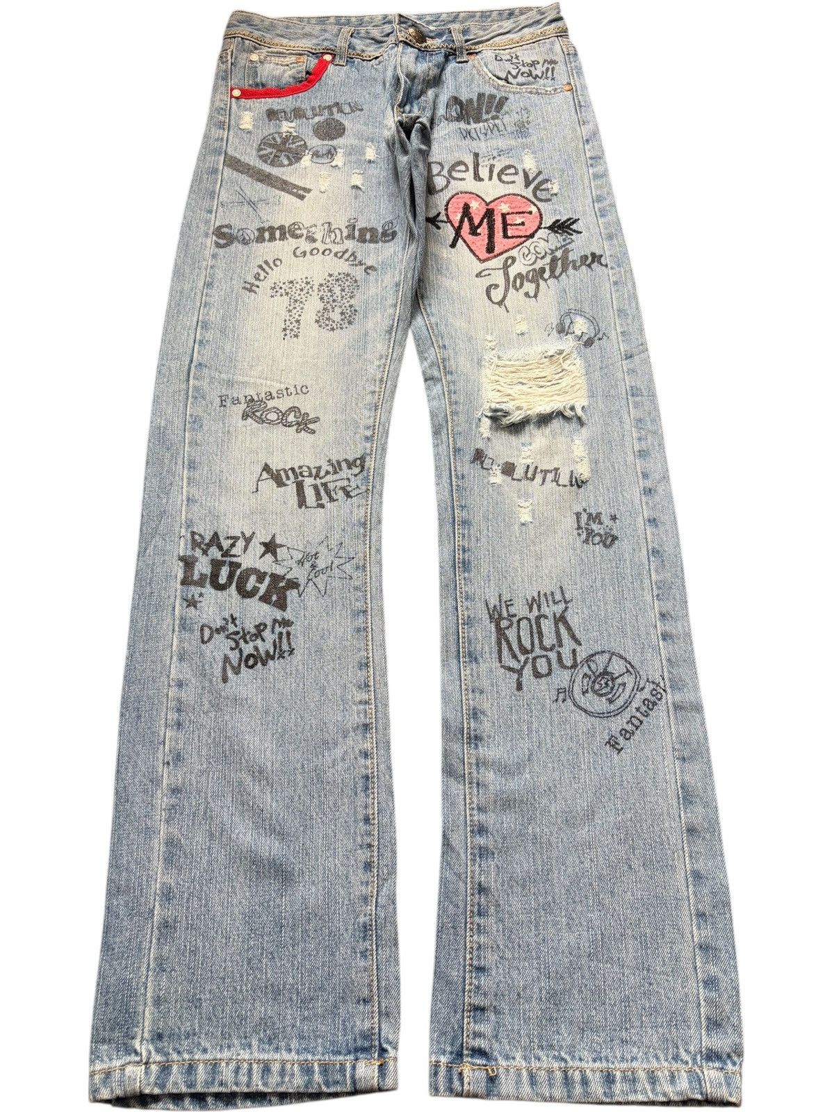 Dsquared2 Vintage Japanese Brand Rock N Roll Distressed Jeans Size 29" - 1 Thumbnail