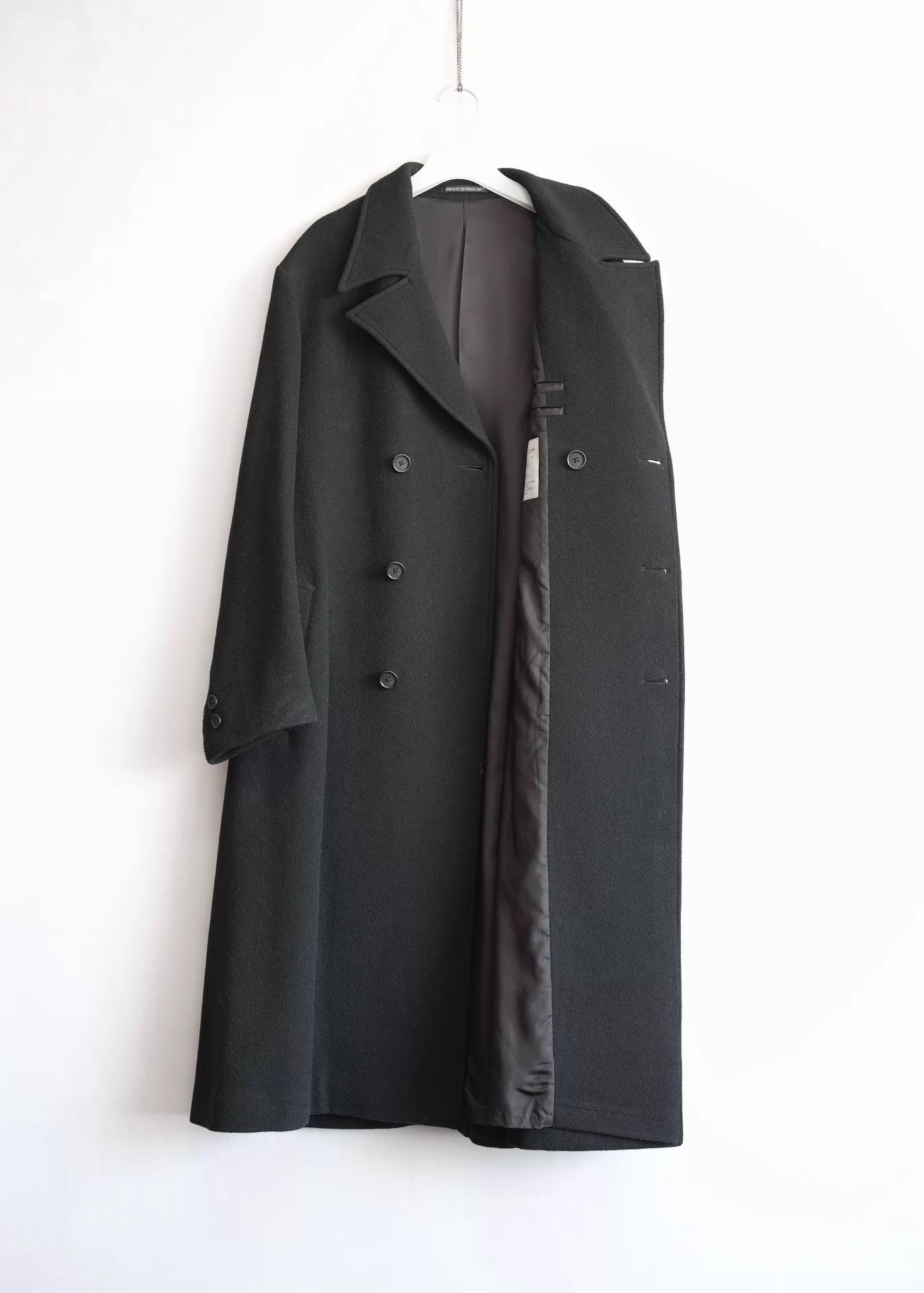 Yohji Yamamoto Yohji Yamamoto 22AW Fringed Wool Chesterfield Long Coat Size US S / EU 44-46 / 1 - 2 Thumbnail