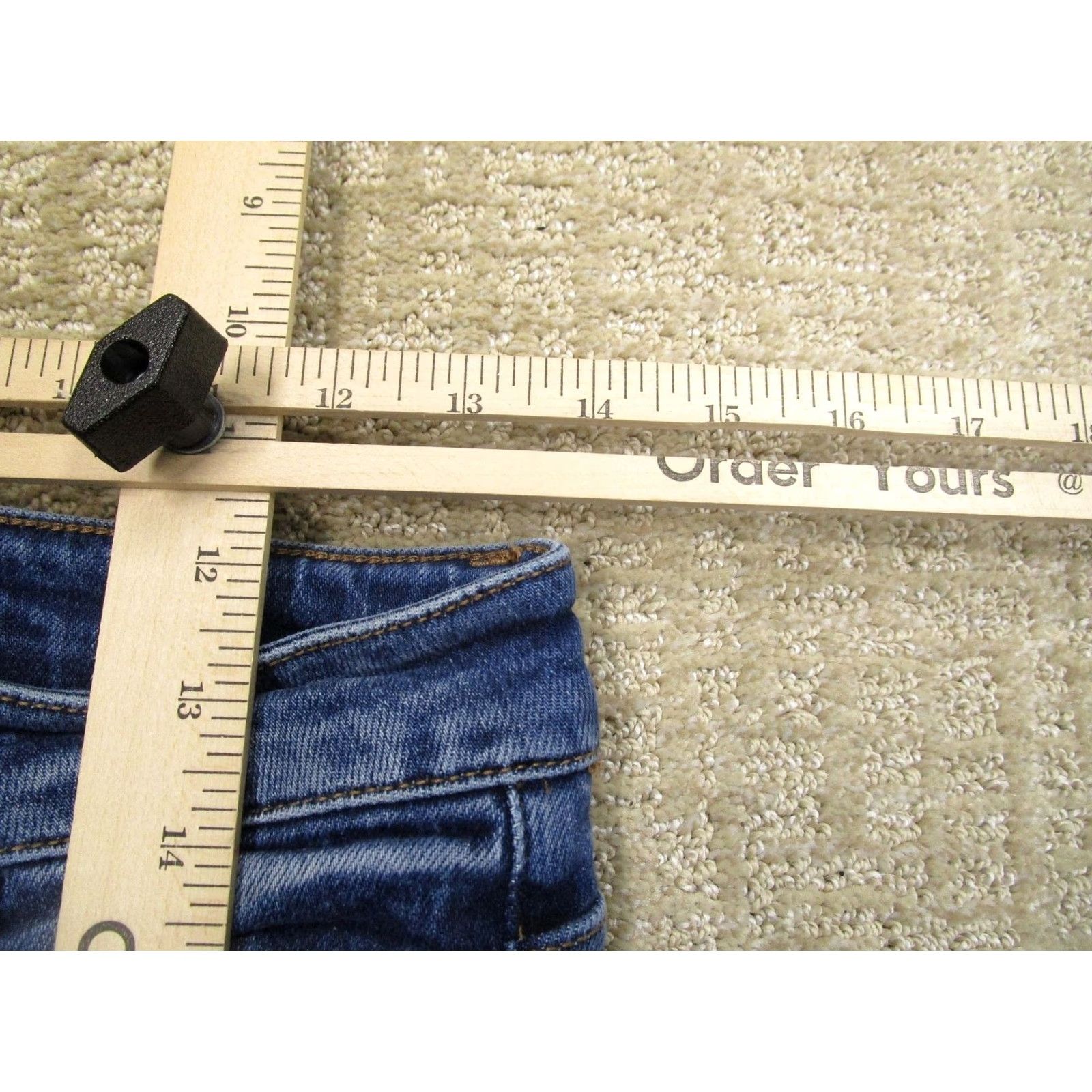 Vintage Risen Jeans Women 28 Blue High Rise Straight Leg Distressed Frayed Raw Hem Denim Pants Size 28" / US 6 / IT 42 - 5 Thumbnail