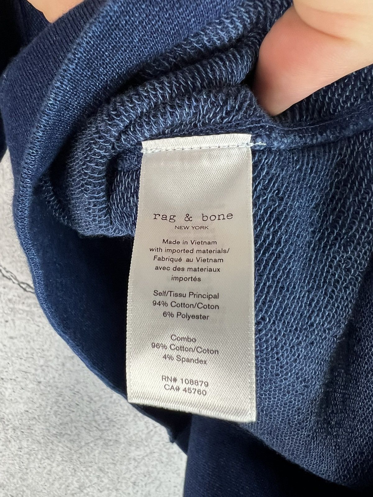 Rag & Bone Rag & Bone designer DSWT women’s indigo boxy sweatshirt Size XS / US 0-2 / IT 36-38 - 4 Thumbnail