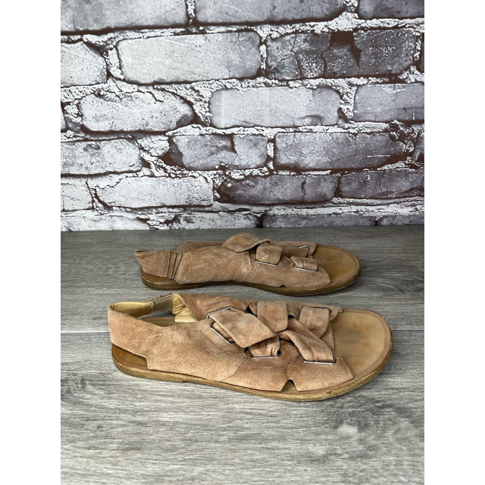 Rag & Bone Rag & Bone Pink Salmon Suede Leather Strap Flats Sandals Wom Size US 6.5 / IT 36.5 - 1 Thumbnail