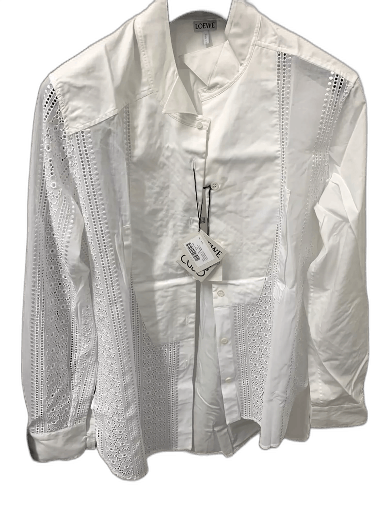 Loewe LOEWE White Hollow Pattern Shirt - dmc Size S / US 4 / IT 40 - 1 Thumbnail