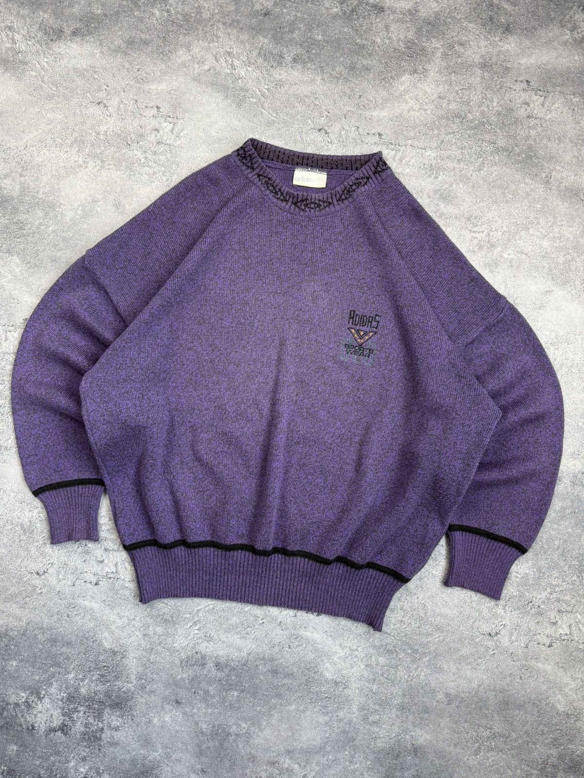 Adidas Vintage Adidas Made In West Germany Sweater Size US L / EU 52-54 / 3 - 3 Thumbnail