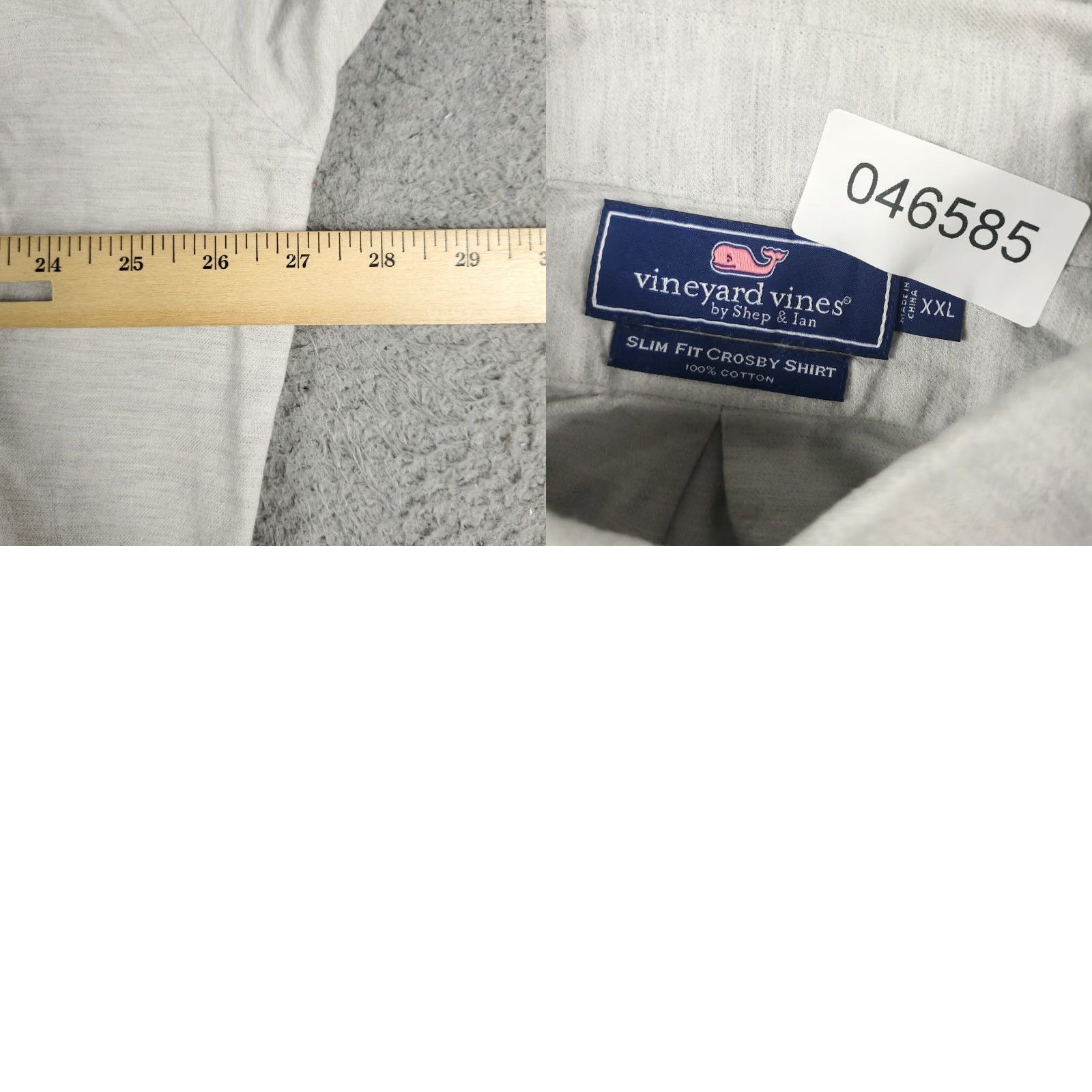 Vineyard Vines VINEYARD VINES Button Up Shirt Mens 2XL Gray Long Sleeve Casual Cotton Size US XXL / EU 58 / 5 - 8 Thumbnail