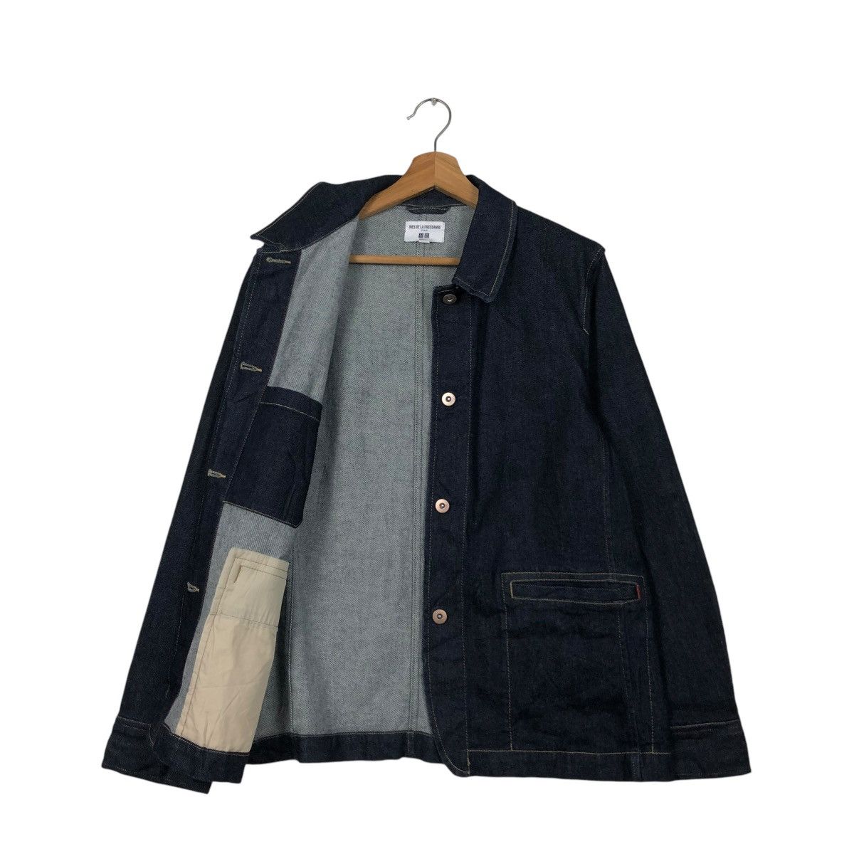 Japanese Brand 🔥VINTAGE DENIM JACKET BIKER UNIQLO INES DE LA FRESSANGE Size US L / EU 52-54 / 3 - 13 Thumbnail