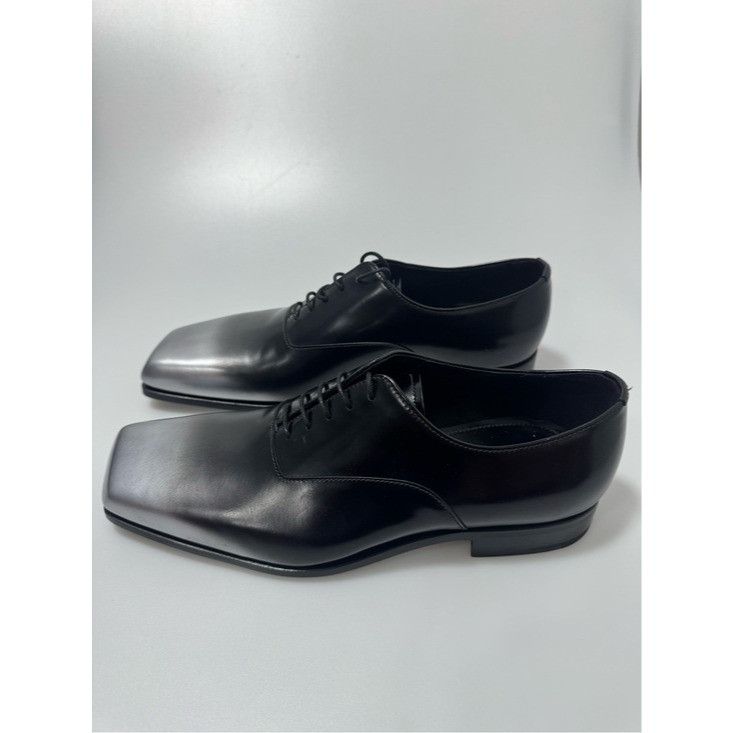 Prada PRADA Runway Silver Square Toe Dress Shoes 2EA165 Black Men’ Size US 8.5 / EU 41-42 - 3 Thumbnail