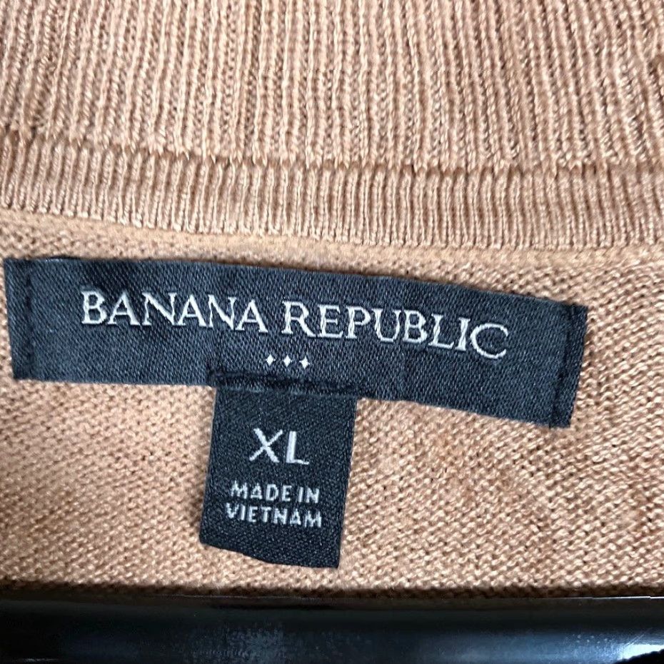 Banana Republic Banana Republic Womens Sweater Brown Cap Sleeve Crew Neck Tie Sides Stretch XL Size XL / US 12-14 / IT 48-50 - 6 Thumbnail