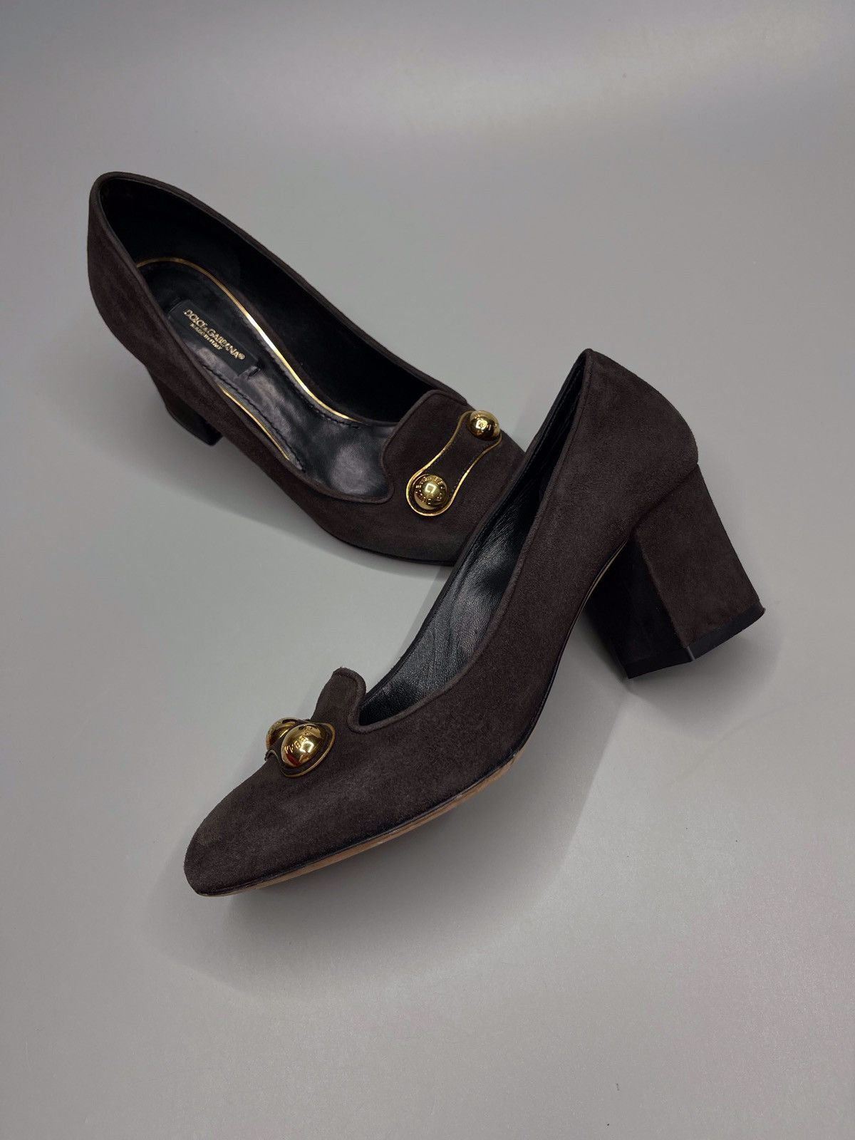 Dolce & Gabbana Rare Dolce Gabbana Suede Heels Size US 6 / IT 36 - 7 Thumbnail