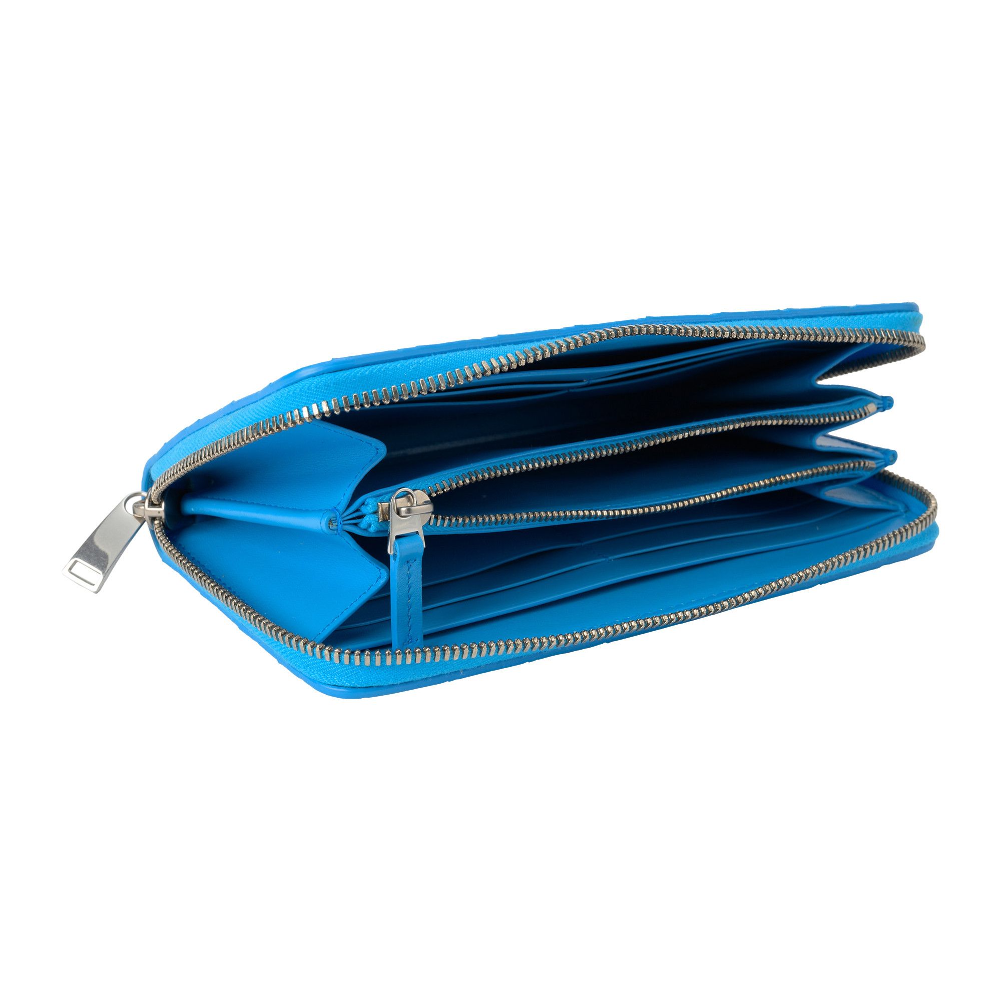 Bottega Veneta o1n1vont1224 Size: OS / Zip Around Wallet in Blue Size ONE SIZE - 4 Thumbnail