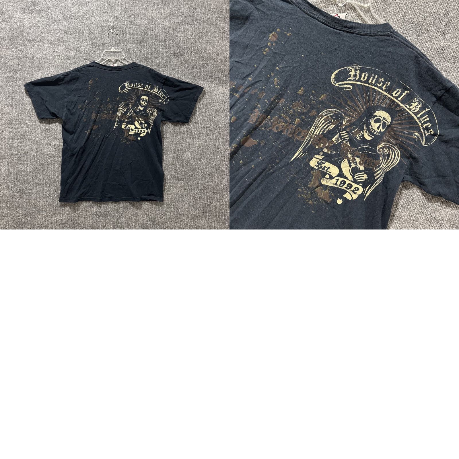 Vintage VINTAGE 00s In Blues We Trust Y2K Grunge Short Sleeve Black T-Shirt Men’s L House of Blues Shirt Mens L Black Grunge 00s Blues We Trust Size US L / EU 52-54 / 3 - 8 Thumbnail