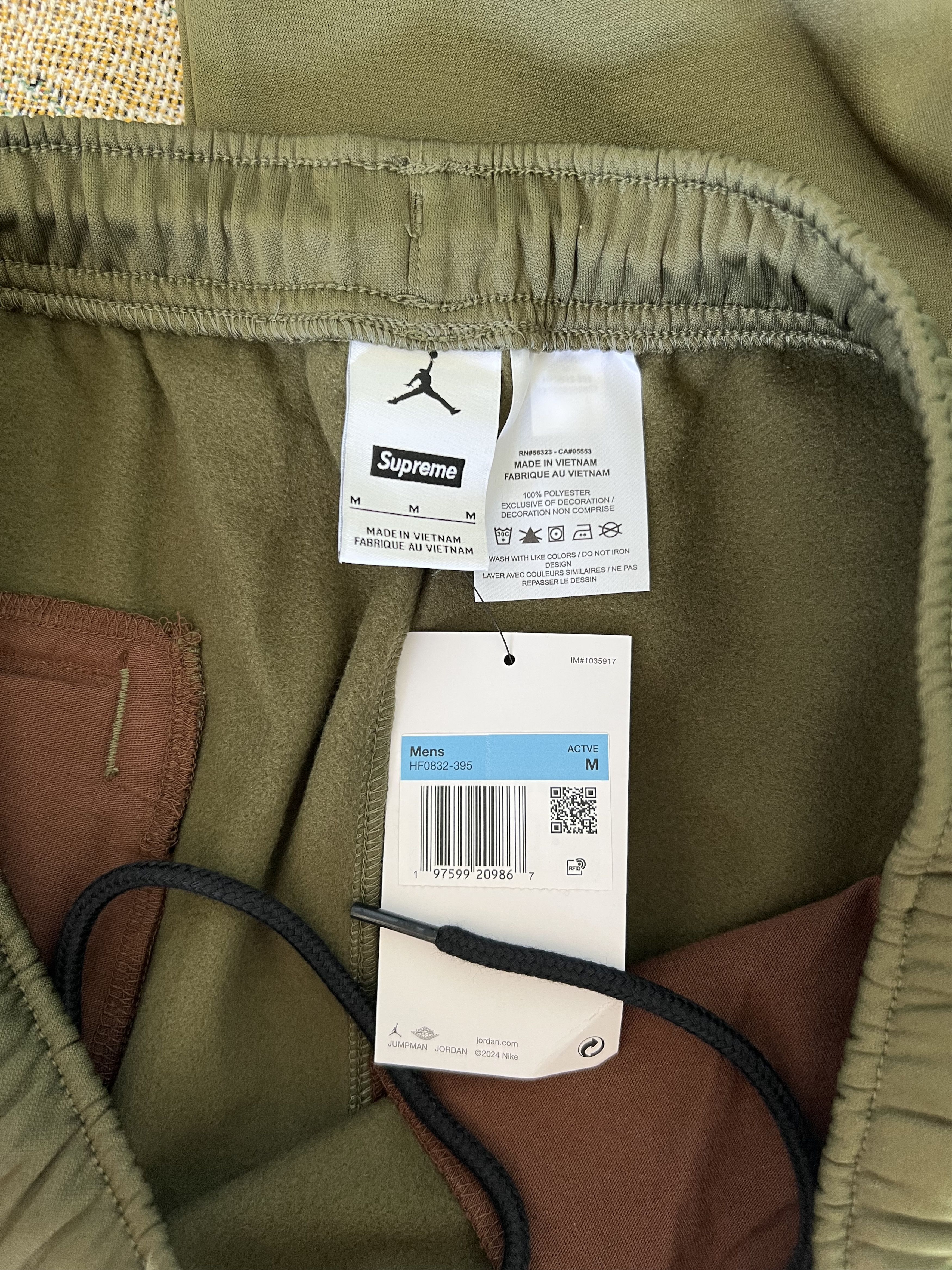 Jordan Brand × Supreme Supreme Jordan Tricot Track Pants in Green Brown Size US 32 / EU 48 - 8 Thumbnail