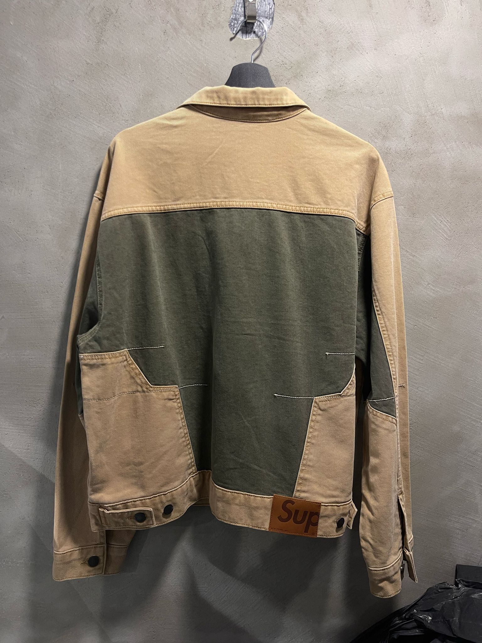 Supreme 2-Tone Paneled Denim Jacket