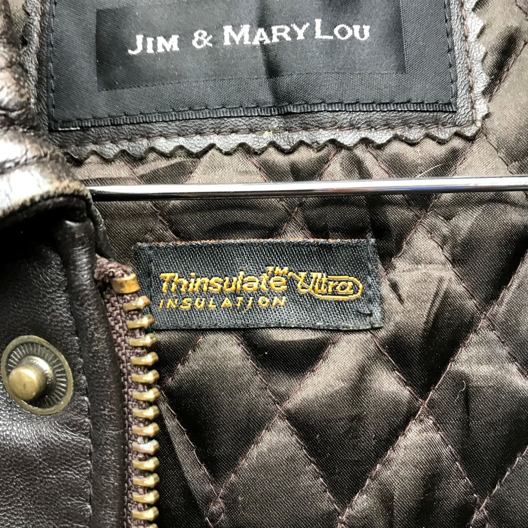 Vintage Jim & Mary Lou Thinsulate Ultra Insulation Quilted Leather Jacket Mens XL Black Size US XL / EU 56 / 4 - 3 Thumbnail
