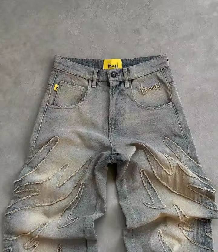 Japanese Brand × Vintage unique patchwork style jeans Size US 36 / EU 52 - 5 Thumbnail