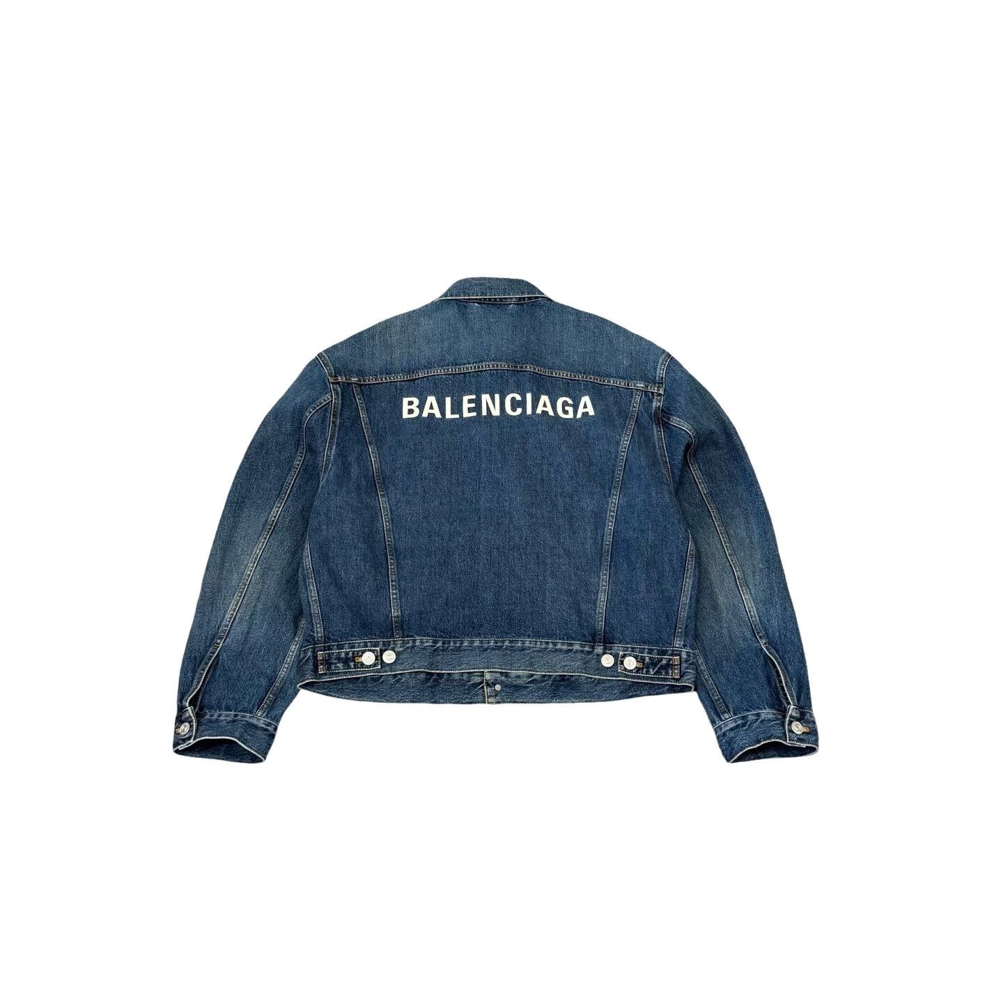 Balenciaga Balenciaga Logo Print Denim Jacket 46 Size US S / EU 44-46 / 1 - 1 Thumbnail
