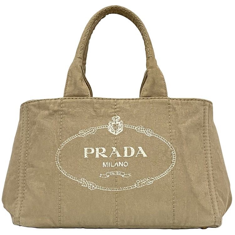 Prada PRADA Tote Bag Neutrals Cotton Size ONE SIZE - 1 Thumbnail